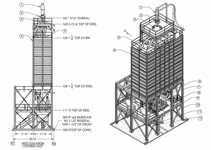 Mass-Flow-Silo-Drawing